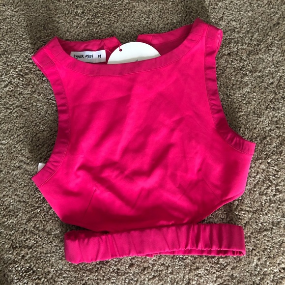 Hot Pink Cropped Set (top & skirt) - Picture 4 of 5